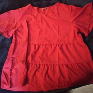 Red Shein blouse
